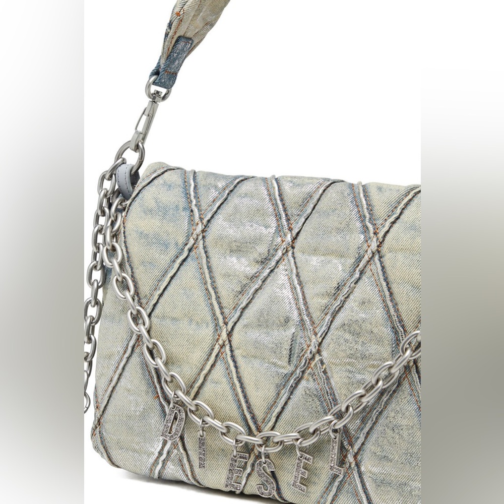 Diesel Charm-D Bag Size M - Denim Light Blue NWT✨ - Picture 5 of 8